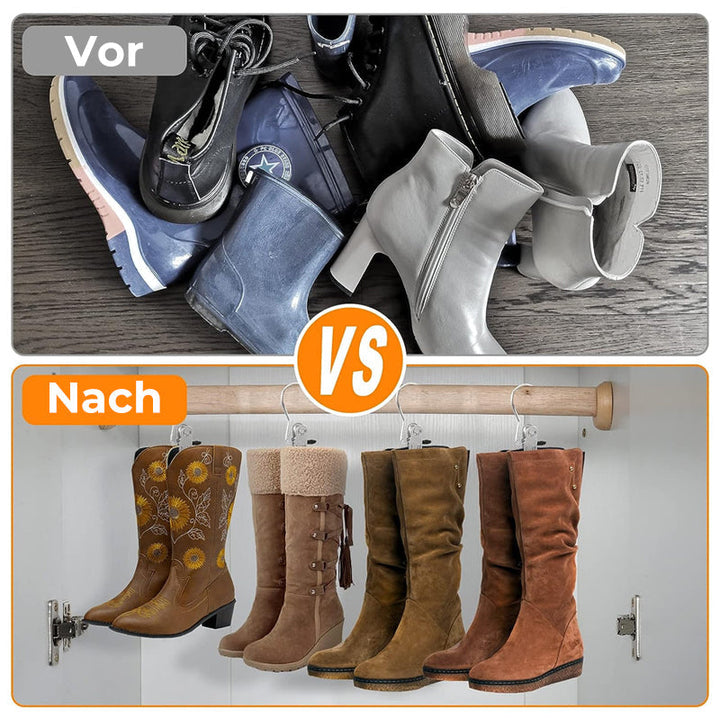 S-förmige Kleiderbügel-Clips aus Edelstahl | Platzsparend &amp; rutschfest | 360° drehbar | Für Hosen, Röcke, Socken | 10er Set