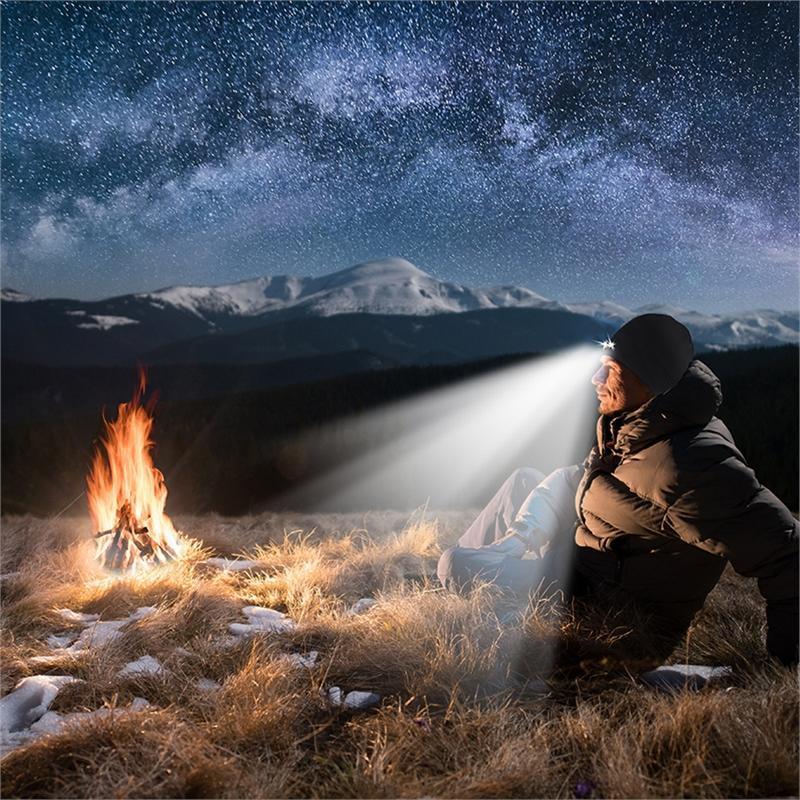 LED kötött téli sapka beanie