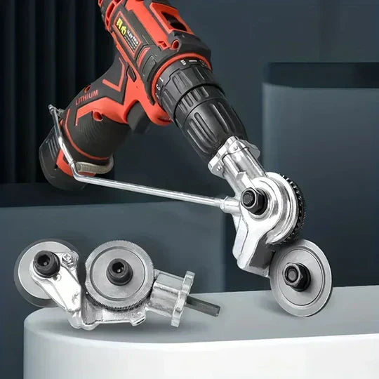 Tagliabanda per trapano per metallo fino a 0,8 mm – BladeXcel | Montaggio senza attrezzi | Taglio multidirezionale ad ogni angolo