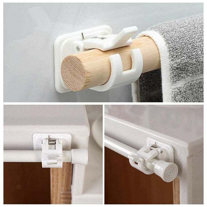Self-adhesive curtain holders | nail-free hanging system | adjustable &amp; strong | 8kg load capacity