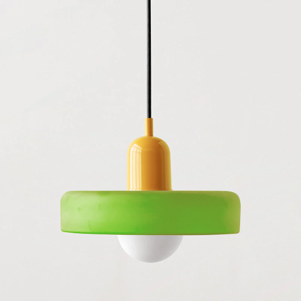 Suspension en métal et verre avec effet vitrail | Ø25/Ø35 cm, douille G9 | Suspension réglable | Aspect cristal