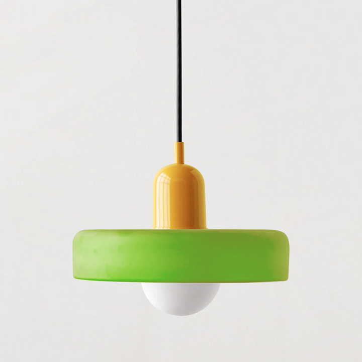 Suspension en métal et verre avec effet vitrail | Ø25/Ø35 cm, douille G9 | Suspension réglable | Aspect cristal