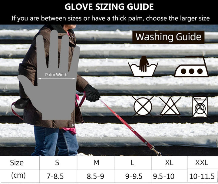 Thermohandschuhe winddicht mit Touchscreen-Funktion | Warme Winterhandschuhe aus Polyester für Outdoor-Aktivitäten und Wintersport