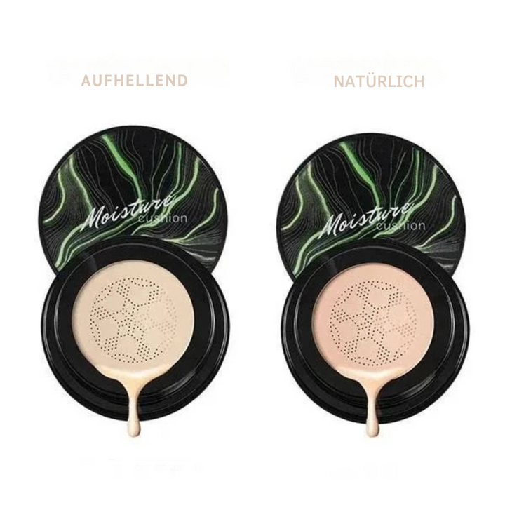 CC Cream Air Cushion with Mushroom Head Applicator | Color correction &amp; even complexion | Non-sticky, hides pores &amp; redness, 2 shades