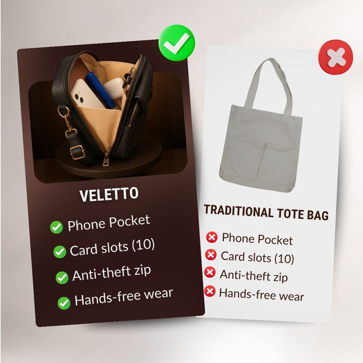 Borsa organizer donna a tracolla con 2 scomparti | Cerniere antifurto + 10 portacarte | Tracolla regolabile | 20x12x5 cm