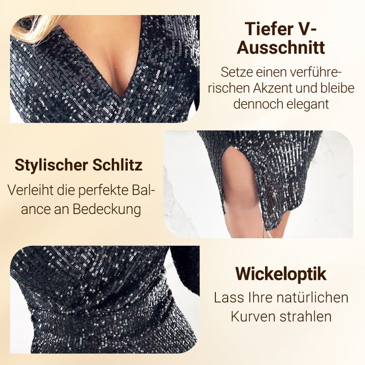 🎅Vianočný výpredaj 50% zľava🎄Sexy šaty s flitrami v štýle bodycon✨