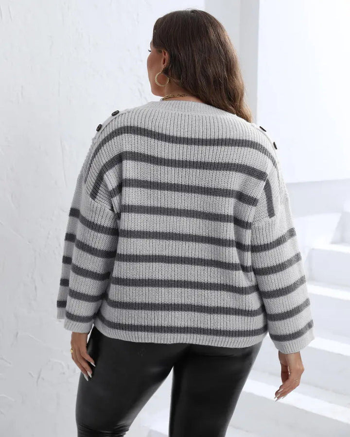 Valeria™ Striped Teardrop Sweater