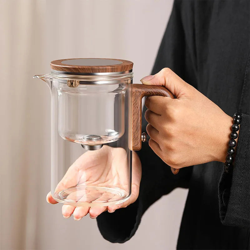 Heat-resistant glass teapot with filter | For loose leaves &amp; tea bags | Clear view of the color | For everyday use &amp; guests