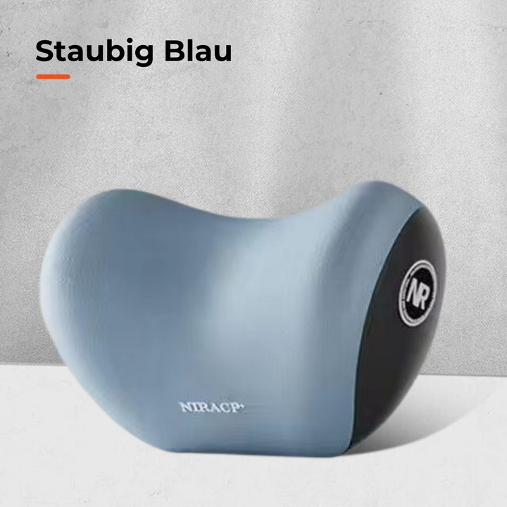 Neck &amp; lumbar pillow for car | ergonomic cervical spine &amp; back support | memory foam, adjustable &amp; easy to install