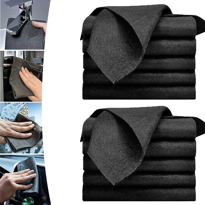 Mikrofasertücher für streifenfreie Reinigung | Fusselarm &amp; stark saugfähig | Für Glas, Spiegel, Edelstahl &amp; Auto | 5+5 Gratis
