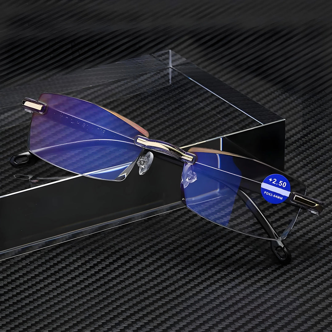 Gleitsichtbrille mit Blaulichtfilter | UV400 Schutz | Kratzfeste Polycarbonat-Linsen | Anti-Reflex, ultraleicht, unisex