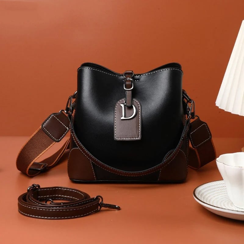 Sac épaule femme rétro en PU 21×19×12 cm | Plusieurs compartiments &amp; fermeture magnétique | Bandoulières réglables, plusieurs couleurs