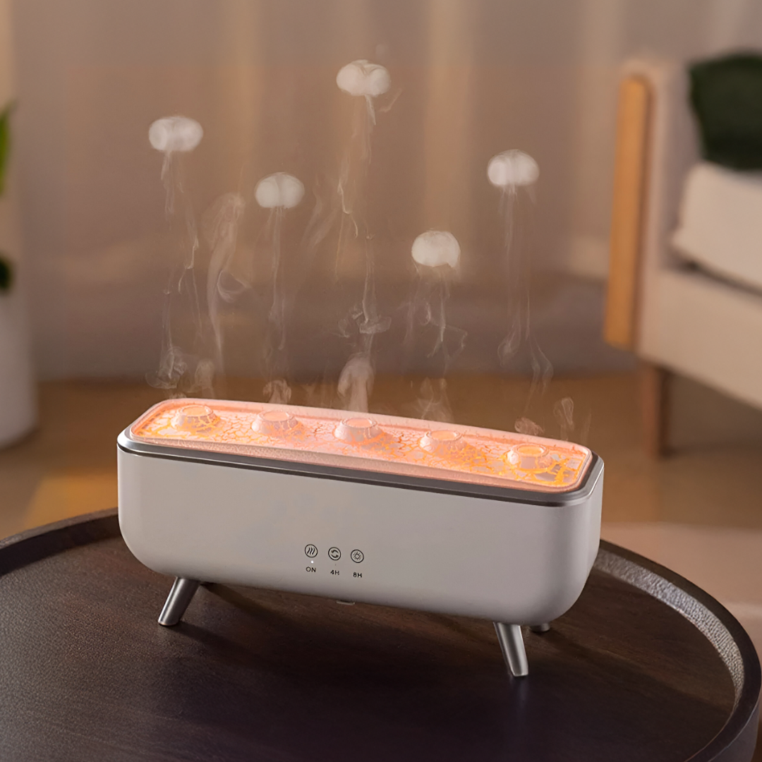 Aroma Diffuser | Ultraschall-Luftbefeuchter mit Quallen-Nebeleffekt, zwei Modi und 300-ml-Wassertank