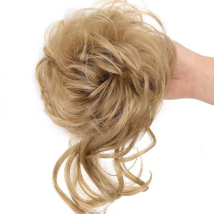 Bun hairpiece to clip on for instant volume | Messy bun look in seconds | Secure hold, light &amp; natural