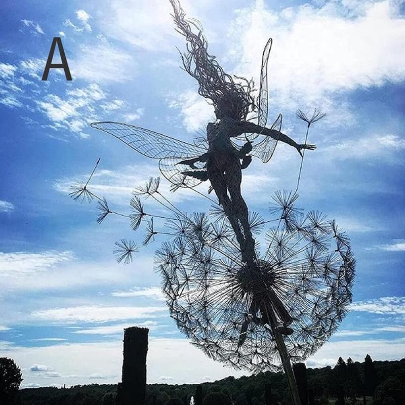 Garden fairy figure decoration for outdoors | Durable fairy sculpture for magical garden corners | Perfect gift for garden lovers