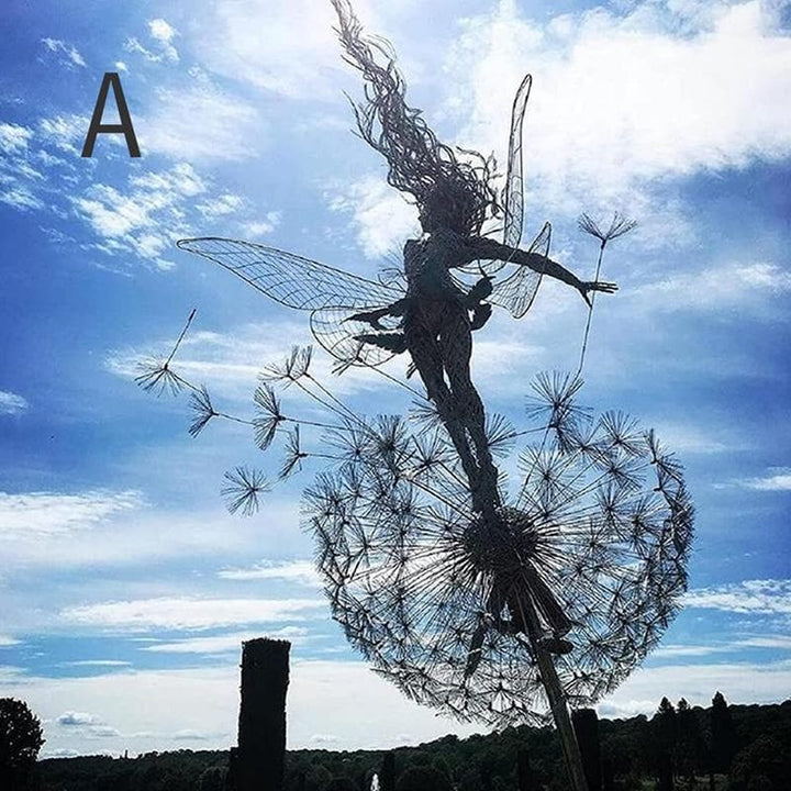 Garden fairy figure decoration for outdoors | Durable fairy sculpture for magical garden corners | Perfect gift for garden lovers