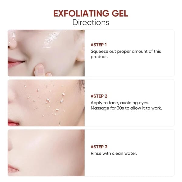 Gel exfoliant pour une peau plus lisse | Gel exfoliant doux contre les zones rugueuses &amp; teint irrégulier | Pour visage &amp; corps, 1,8 oz