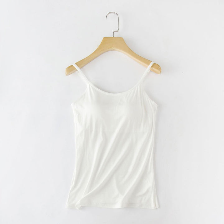 Damen Camisole Top mit integriertem BH | Verstellbare Träger | Atmungsaktiver Stoff &amp; figurbetonter Sitz