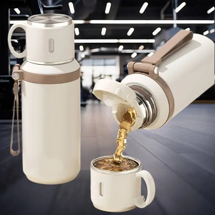Thermobecher 600 ml | Auslaufsicherer Edelstahl-Thermobecher für Kaffee, Tee und kalte Getränke unterwegs
