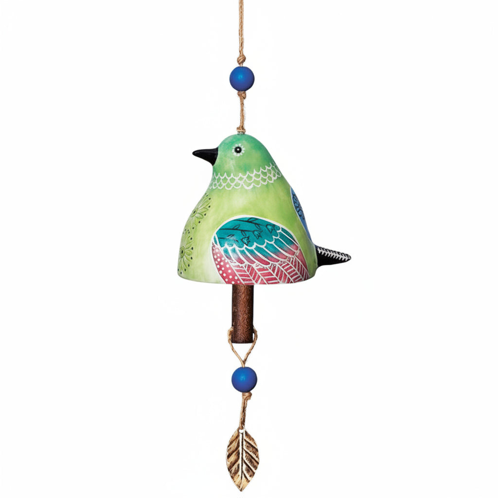 Glockenspiel mit Vogelklang | Dekoratives Windspiel für Innen &amp; Außen | Beruhigende Klangdekoration