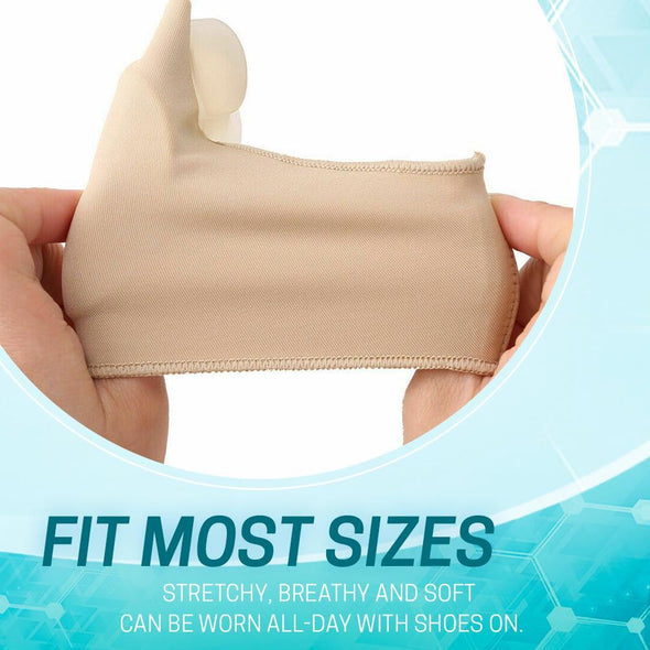 Bunion correction sleeve with gel pad | Toe aligner &amp; pressure relief | Thin, breathable &amp; wearable in shoes, 2 pairs