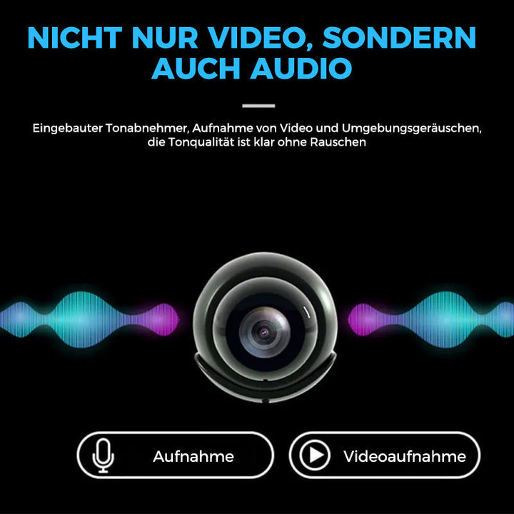 Mini WLAN sisäkamera 1080p yökuvauksella | Liikkeentunnistus ja push-ilmoitukset | Sovelluksen livekuva äänen kanssa | microSD 64 GB mukana
