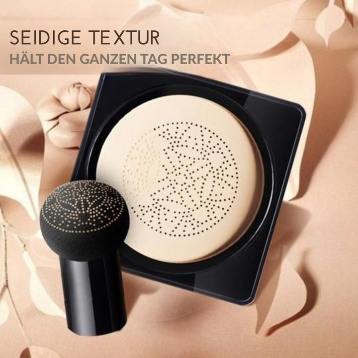 CC Cream Air Cushion with Mushroom Head Applicator | Color correction &amp; even complexion | Non-sticky, hides pores &amp; redness, 2 shades