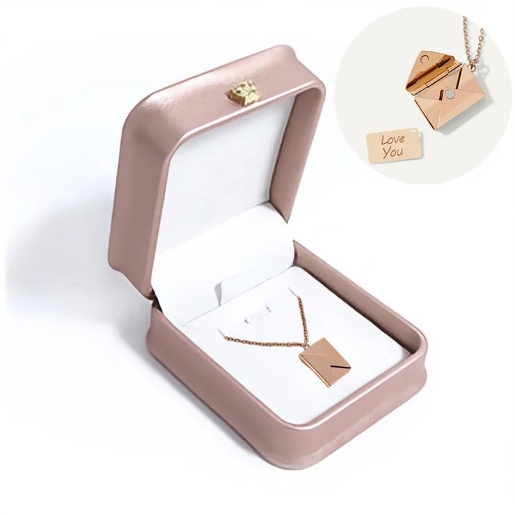 Letter pendant necklace made of stainless steel | Love letter pendant with removable mini letter | 40 cm + 5 cm extension