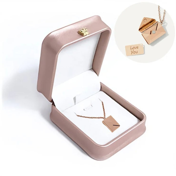 Letter pendant necklace made of stainless steel | Love letter pendant with removable mini letter | 40 cm + 5 cm extension