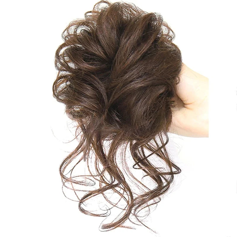 Bun hairpiece to clip on for instant volume | Messy bun look in seconds | Secure hold, light &amp; natural
