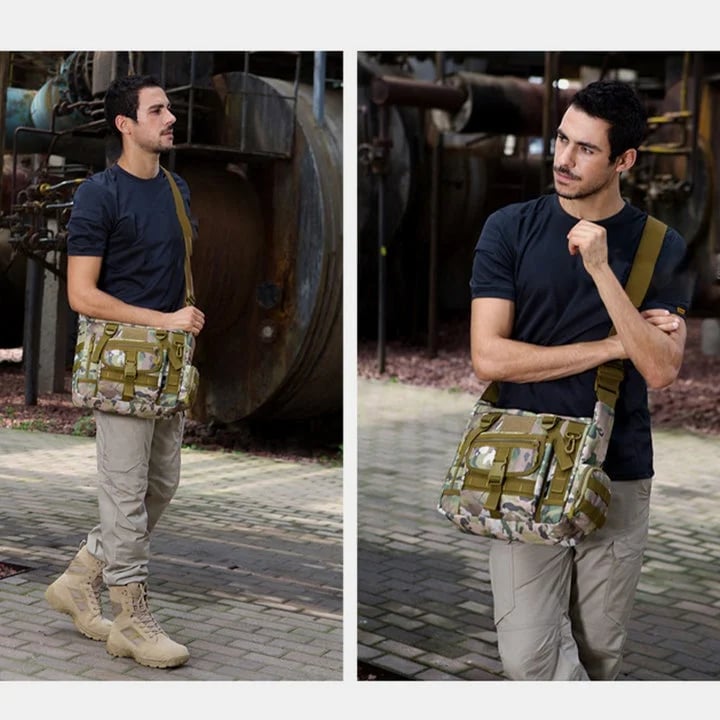 Herren Umhängetasche | Crossbody-Tasche aus Nylon mit Laptopfach und mehreren Fächern