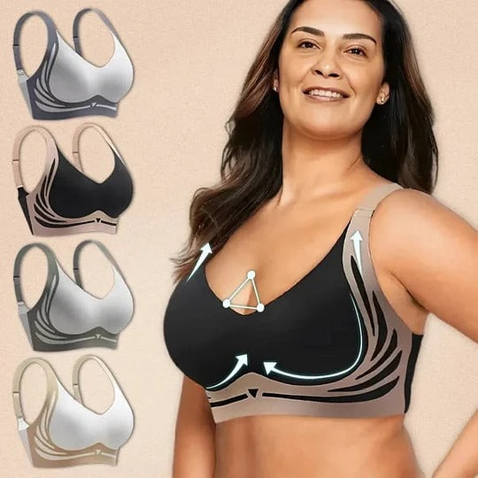 Push-up-BH ohne Bügel | Bequemer Damen-BH mit breiten Trägern, U-Rücken und formendem Lift-Effekt