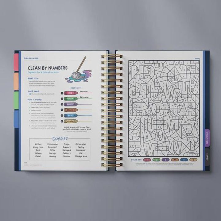 Anti-Planer Arbeitsbuch gegen Prokrastination | 165+ Strategien für Fokus &amp; Umsetzung | Undatiert, vollfarbig | 328 Seiten (25×22,9 cm)