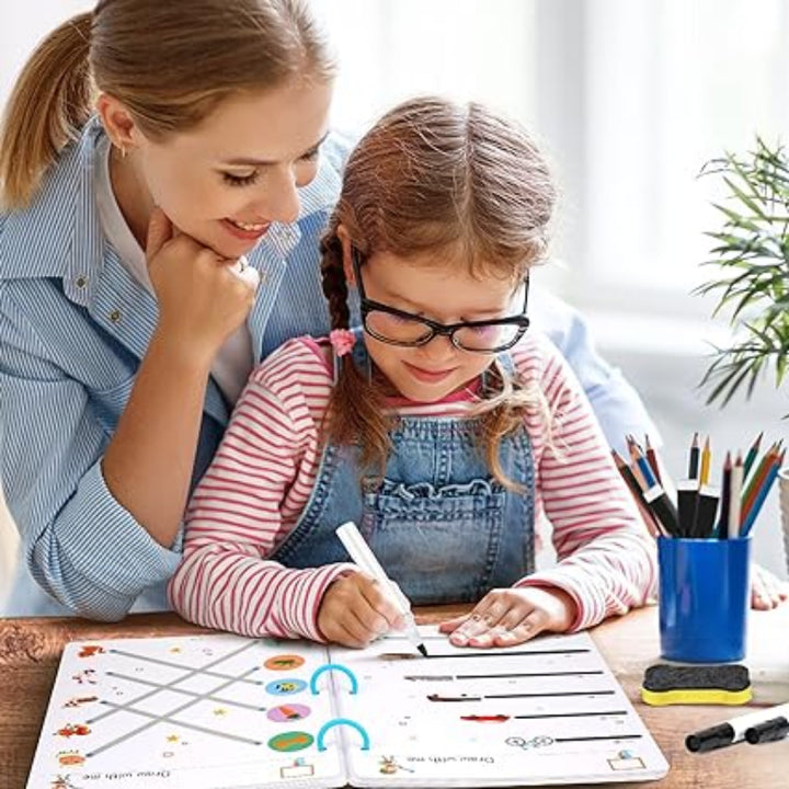 Montessori Zeichen- &amp; Lernset für Kinder | Kreatives Lernspielzeug zur Förderung von Feinmotorik, Farben &amp; Formen