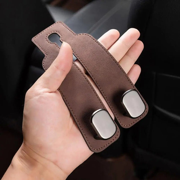 Kopfstützen-Haken fürs Auto | Doppelhaken aus Metall als Auto-Organizer für Taschen und Einkäufe