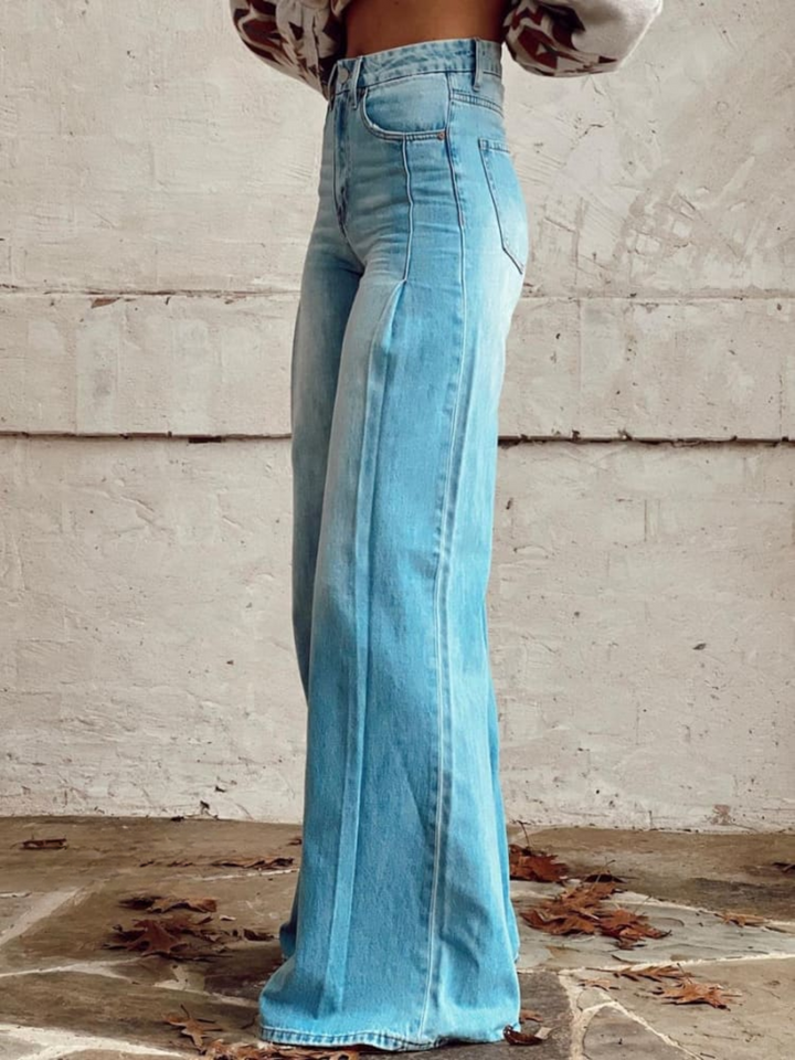 Weite Damenhose mit hohem Bund | Mühelose Eleganz &amp; Komfort | Eleganter Retro-Stil