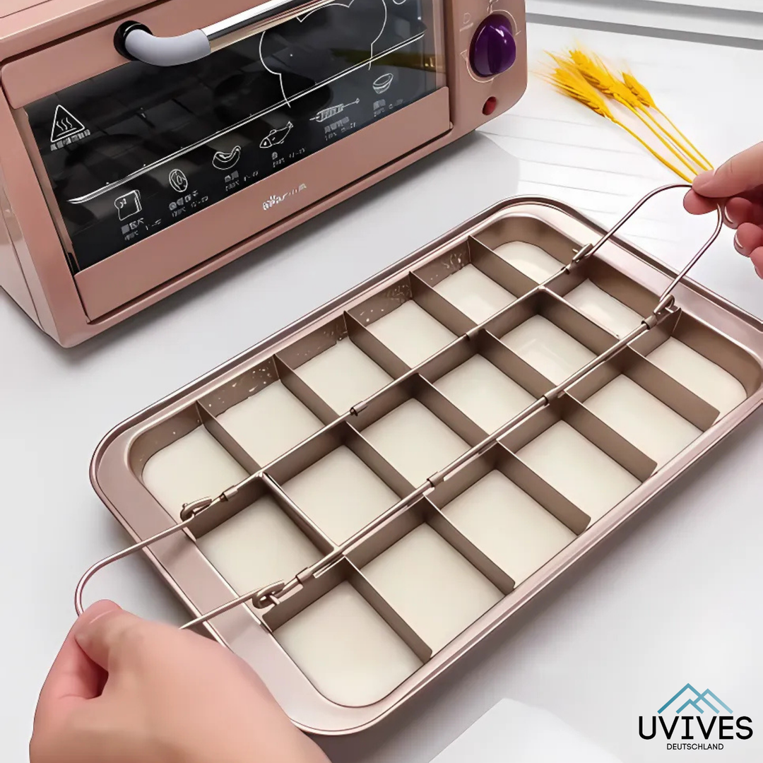 Baking pan with divider | 18 pieces | Non-stick &amp; dishwasher safe