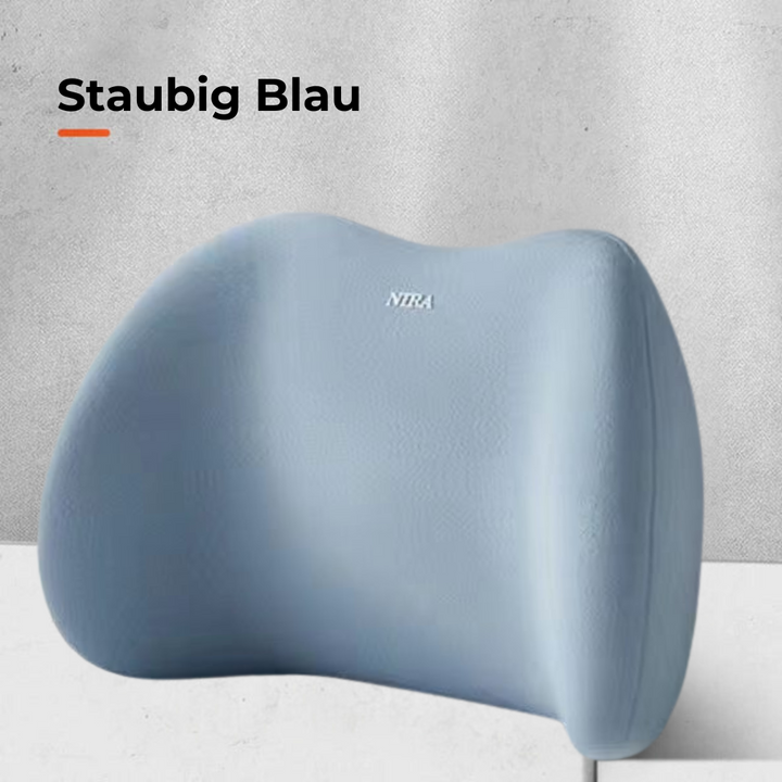 Neck &amp; lumbar pillow for car | ergonomic cervical spine &amp; back support | memory foam, adjustable &amp; easy to install