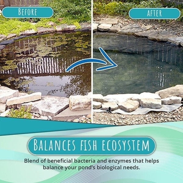 Pond Algae Treatment 50 g | Clears green water &amp; binds suspended solids | Suitable for pond fish &amp; plants, dosage 1–2 g/100 L