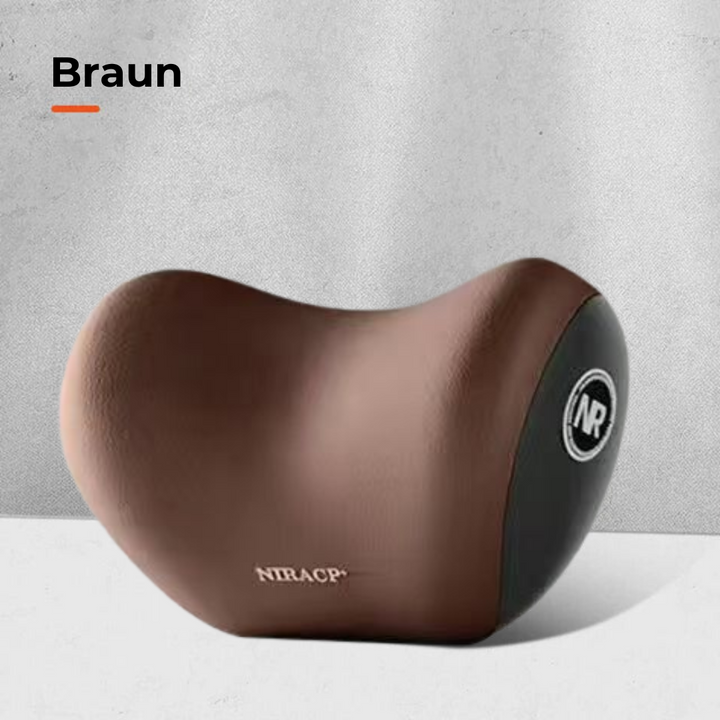 Neck &amp; lumbar pillow for car | ergonomic cervical spine &amp; back support | memory foam, adjustable &amp; easy to install