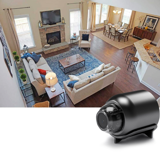Mini Surveillance Camera 4K with Wi-Fi &amp; Night Vision | Wide-Angle Lens &amp; Motion Detection | App Control iOS/Android | 1200 mAh Battery