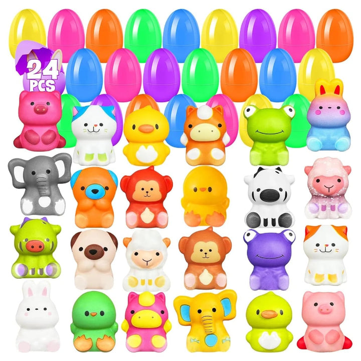 🔥Miglior regalo di Pasqua 50% DI SCONTO-🎁24 PEZZI Uova di Pasqua ripiene Giocattoli squishy a risalita lenta