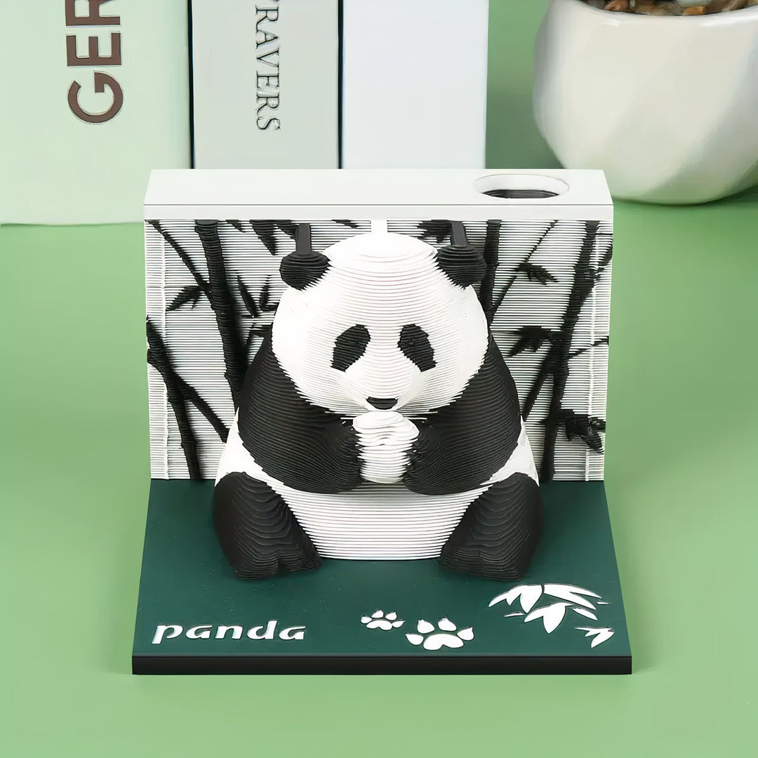 3D Notizblock mit Leuchteffekt | Handgefertigter Papierkunst Kalender mit Schloss-Motiv | Kreatives Schreibtisch-Dekor &amp; Geschenk