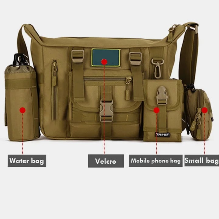 Herren Umhängetasche | Crossbody-Tasche aus Nylon mit Laptopfach und mehreren Fächern