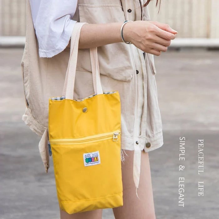 Umhängetasche | Multifunktionale Schultertasche mit Getränkehalter für Alltag und Freizeit