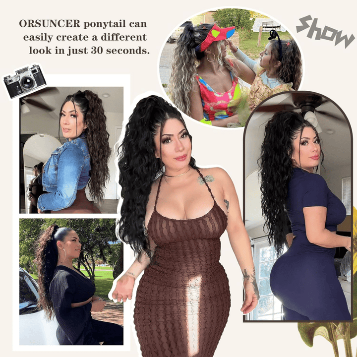 GlamBraid™ Natural Seamless Ponytail