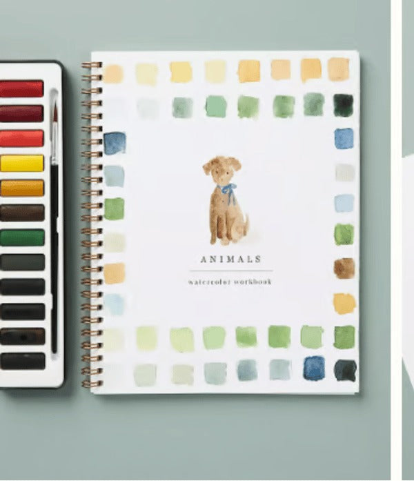 Aquarell-Arbeitsbuch für Anfänger | Malbuch mit 12 Motiven, Schritt-für-Schritt-Anleitungen und hochwertigem Aquarellpapier