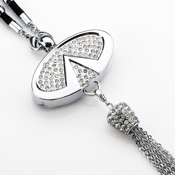 Car Rearview Mirror Pendant with Crystal | Zinc alloy &amp; rhinestones | Sparkling decoration with scent pendant, gift idea