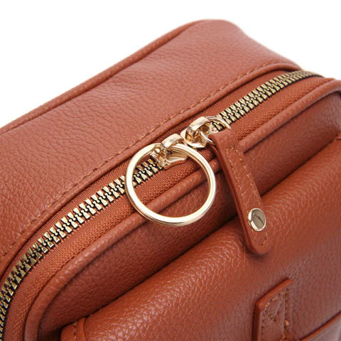 Borsa organizer donna a tracolla con 2 scomparti | Cerniere antifurto + 10 portacarte | Tracolla regolabile | 20x12x5 cm
