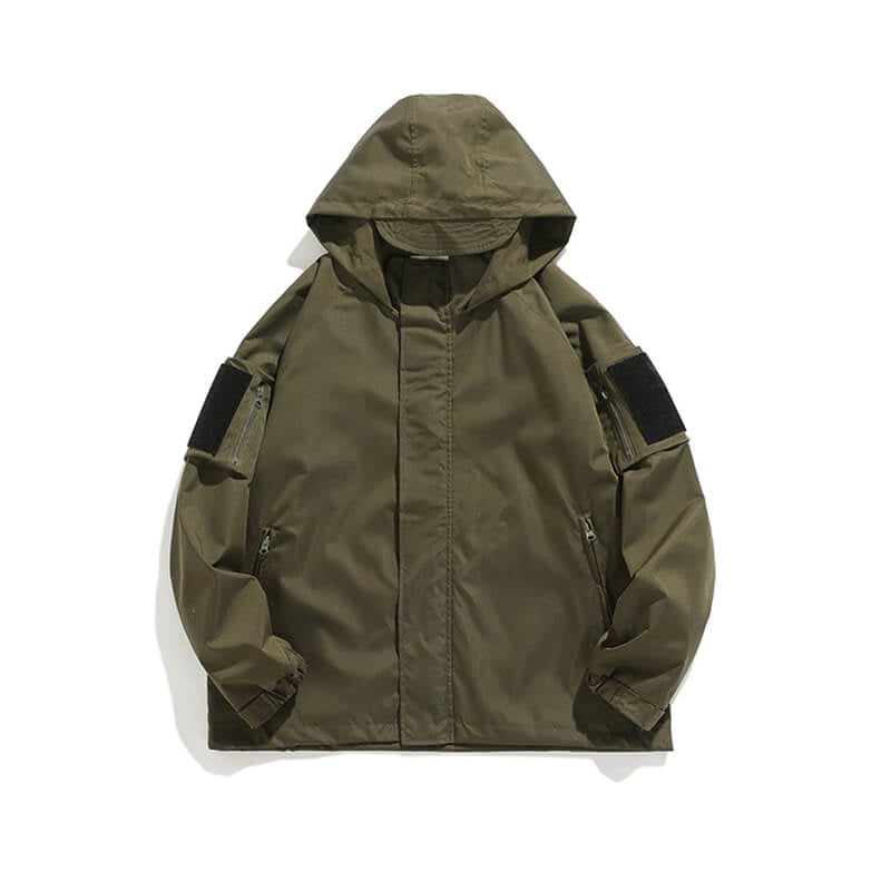 Softshelljacke Herren | Wasserabweisende Outdoor-Jacke mit Kapuze und 6 Taschen